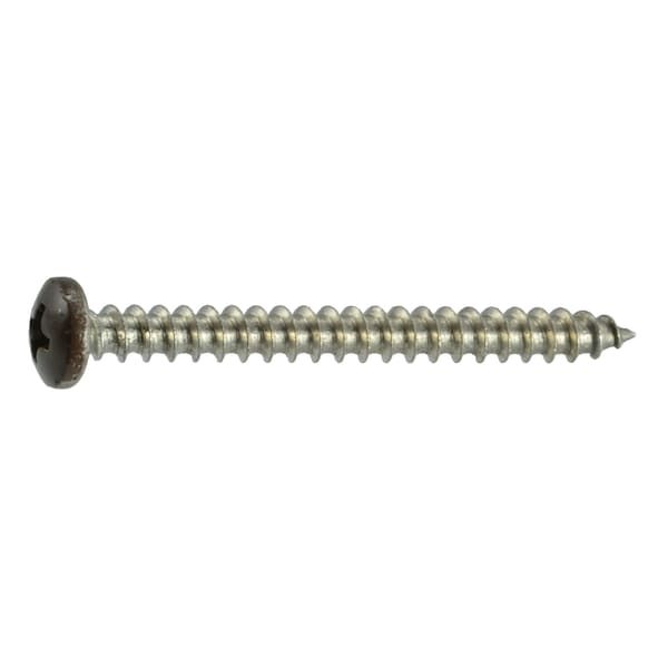 Midwest Fastener Sheet Metal Screw, #10 x 2 in, Painted 18-8 Stainless Steel Pan Head Phillips Drive, 100 PK 09119 - main